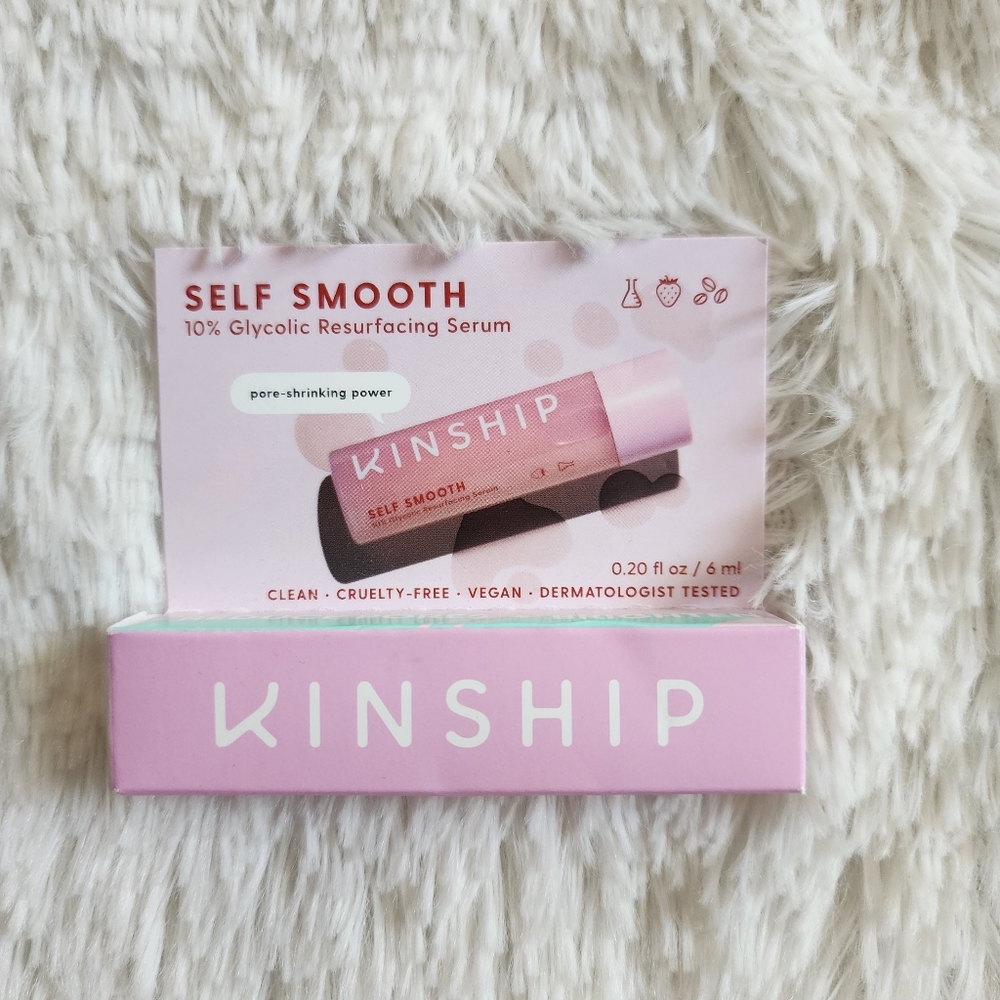 Kinship self smooth 10% glycolic resurfacing serum 0.20 fl oz sealed new